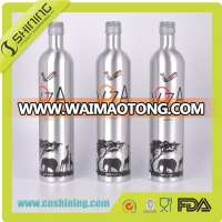 500ml 750ml 1000ml Aluminum red wine bottle with aluminum screw cap